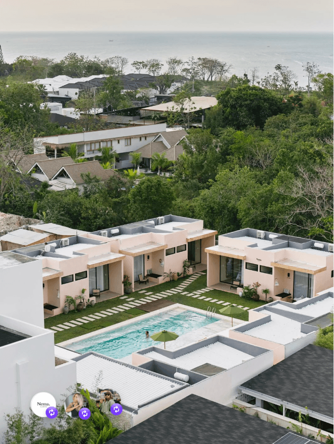 Aerial view of Nema. Uluwatu